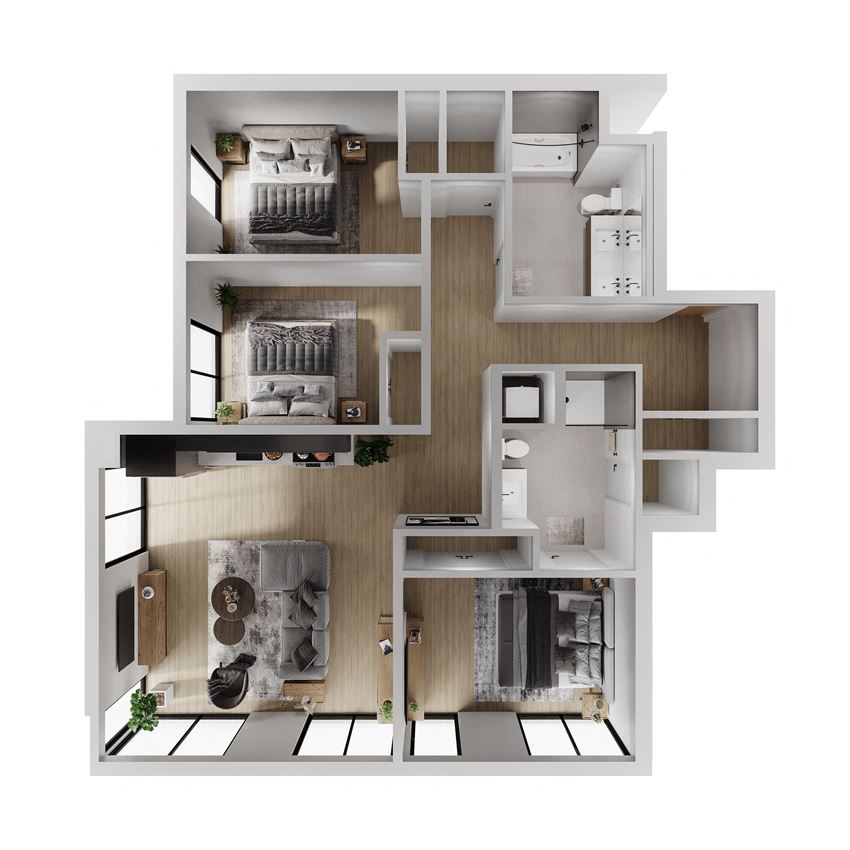 3 Bedroom 2 Bathroom A